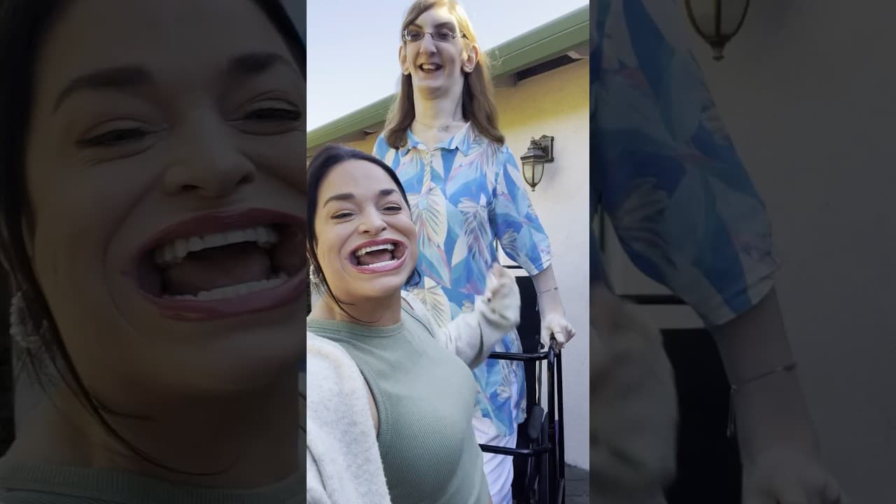 Världens längsta kvinna möttes med världens kortaste kvinna i London