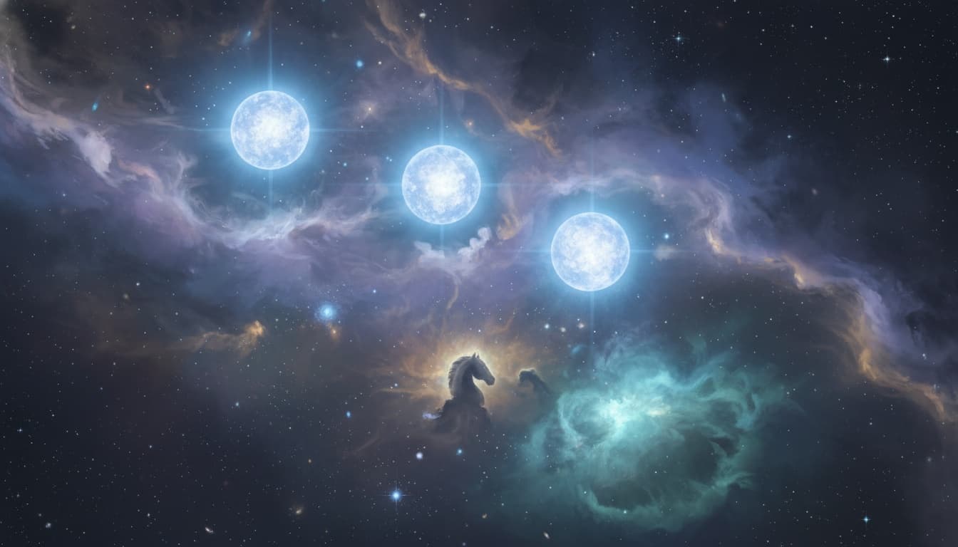 Orions bälte – tre lysande stjärnor i stjärnbilden Orion