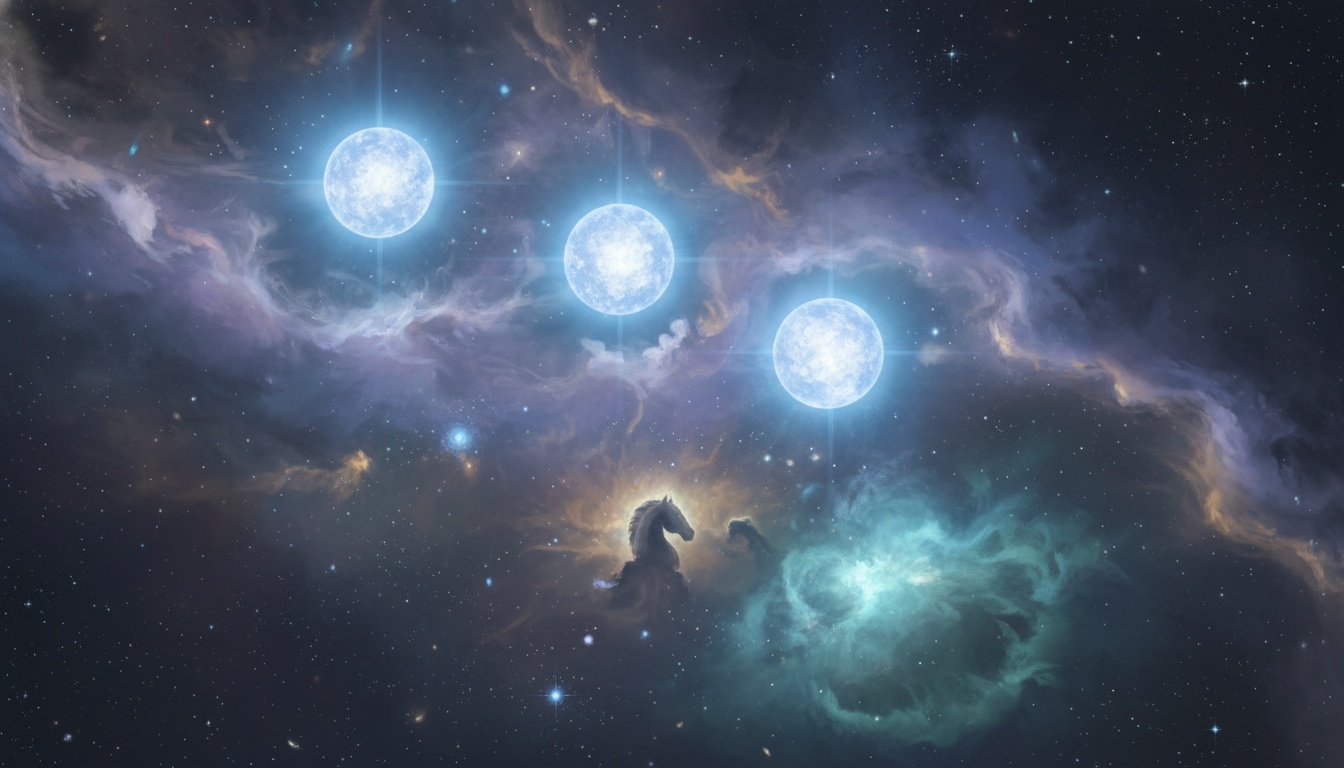 Orions bälte – tre lysande stjärnor i stjärnbilden Orion